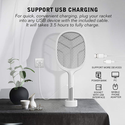 2 In 1 Rechargable Mosquito Racket